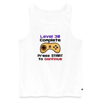 30s Birthday Gamer Controller 30 Years Old - Men's Premium Organic Tank Top - white - Front - Michal (187cm)