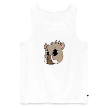 Sanglier - Débardeur bio Premium Homme - blanc - Devant - Michal (187cm)