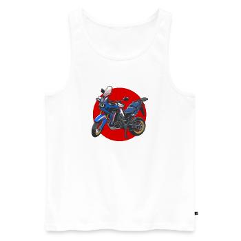 Africa Twin Enduro - japan blue - Men's Premium Organic Tank Top - white - Front - Michal (187cm)