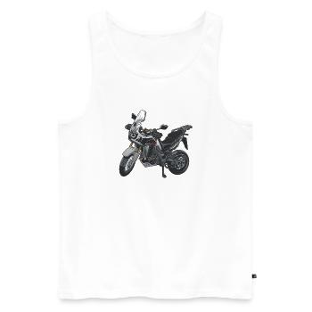 Africa Twin Enduro - solo silver - Men's Premium Organic Tank Top - white - Front - Michal (187cm)
