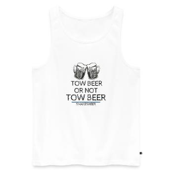Bier oder nicht Bier - Männer Premium Bio Tank Top - Weiß - Vorne - AI Model Male 178 light (178cm)