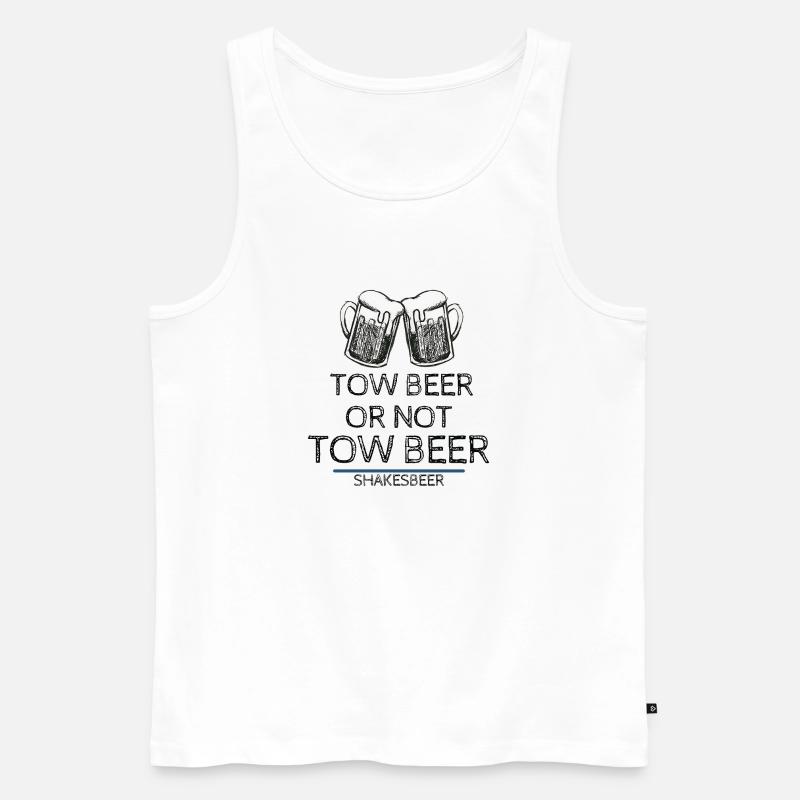 Bier oder nicht Bier - Männer Premium Bio Tank Top - Weiß