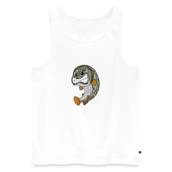 Brochet - Débardeur bio Premium Homme - blanc - Devant - Michal (187cm)
