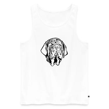 Mastino Napoletano Kopf - Männer Premium Bio Tank Top - Weiß - Vorne - Michal (187cm)