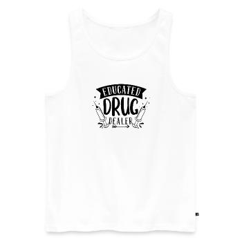 Humour d’infirmière trafiquant de drogue instruit - Débardeur bio Premium Homme - blanc - Devant - Michal (187cm)