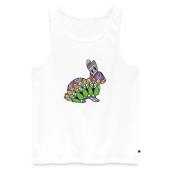 Lapin - Débardeur bio Premium Homme - blanc - Devant - Michal (187cm)