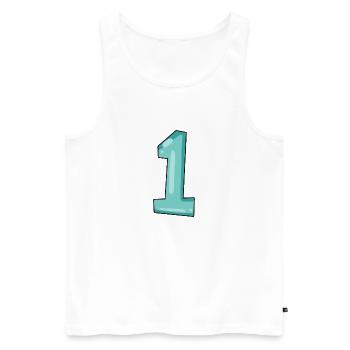 1 - Débardeur bio Premium Homme - blanc - Devant - Michal (187cm)