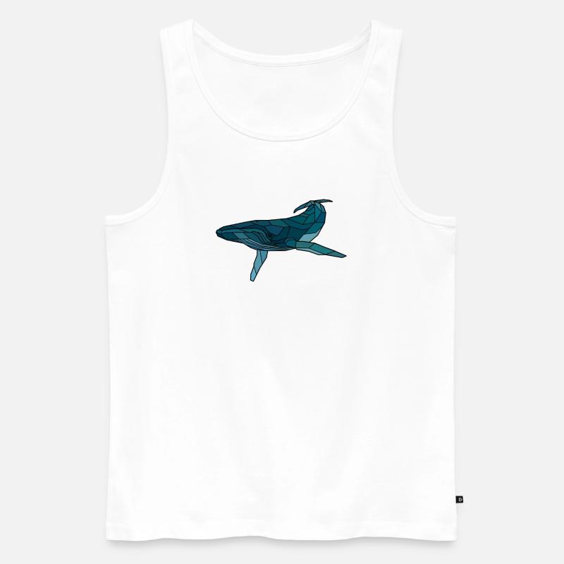 Buckelwal blanko - Männer Premium Bio Tank Top - Weiß