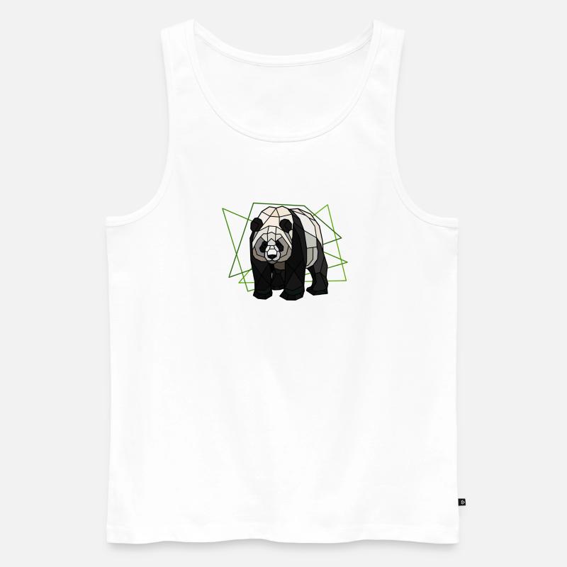 Großer Panda - Männer Premium Bio Tank Top - Weiß