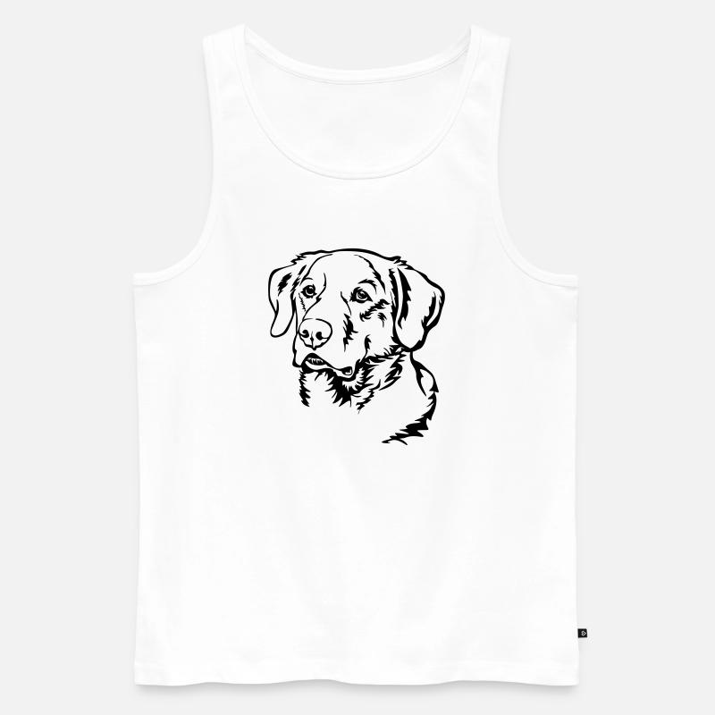 Labrador Kopf - Männer Premium Bio Tank Top - Weiß