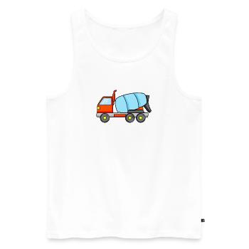 Construction vehicles Construction site Construction vehicle - Men's Premium Organic Tank Top - white - Front - Michal (187cm)