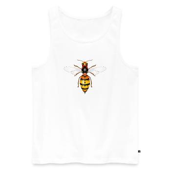 Zeichnung einer faszinierenden Hornisse - Männer Premium Bio Tank Top - Weiß - Vorne - AI Model Male 178 light (178cm)