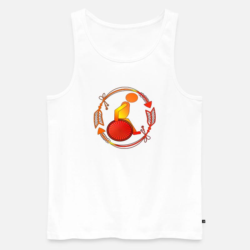 Rollstuhllfahrer Gehbehinderung ROLLSTUHL - Männer Premium Bio Tank Top - Weiß