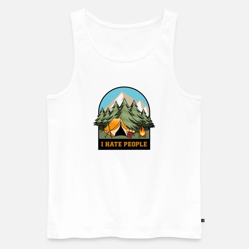 Ich hasse Menschen - Männer Premium Bio Tank Top - Weiß