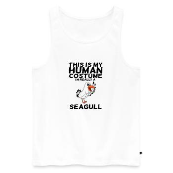 gull - Men's Premium Organic Tank Top - white - Front - Michal (187cm)