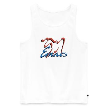 Emacs Programmierung Linux - Männer Premium Bio Tank Top - Weiß - Vorne - Michal (187cm)