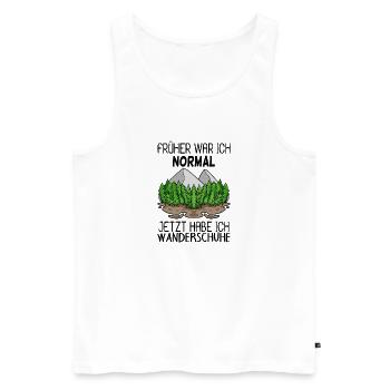 Berg Berge Wandern - Männer Premium Bio Tank Top - Weiß - Vorne - Michal (187cm)