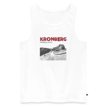 Schweizer Berge T-Shirt Appenzell Kronberg - Männer Premium Bio Tank Top - Weiß - Vorne - Michal (187cm)