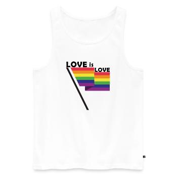 love is love flag - Männer Premium Bio Tank Top - Weiß - Vorne - Michal (187cm)