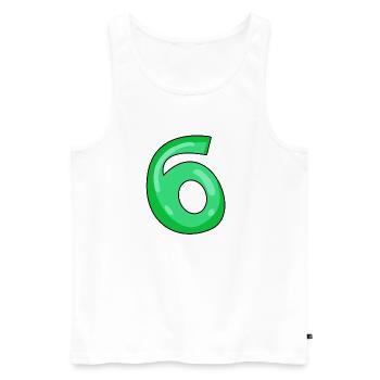 6 - Männer Premium Bio Tank Top - Weiß - Vorne - Michal (187cm)
