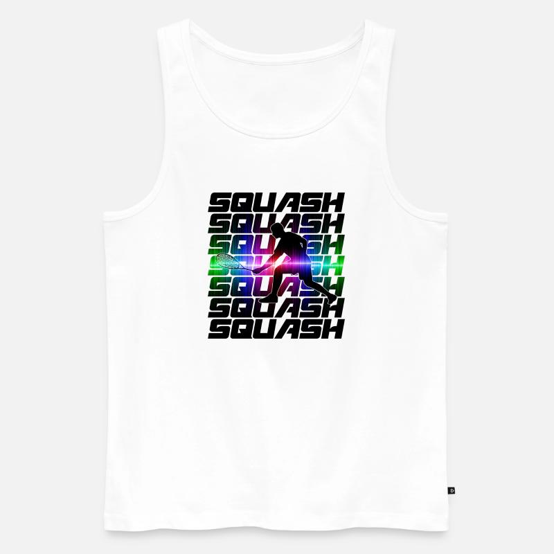 Squash Sport Design - Männer Premium Bio Tank Top - Weiß