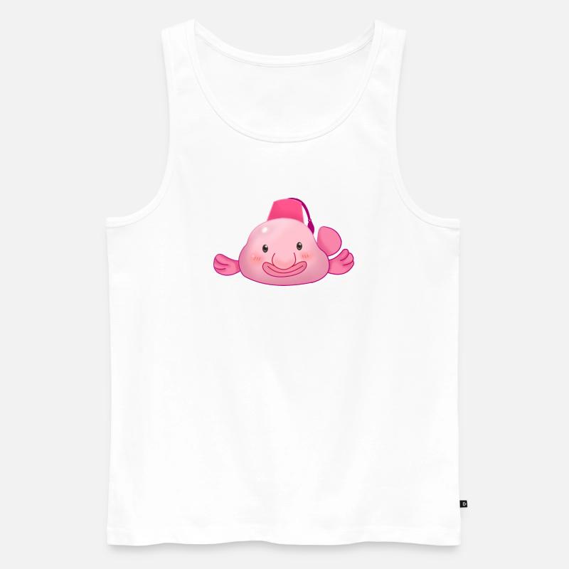 Blobfisch - Männer Premium Bio Tank Top - Weiß