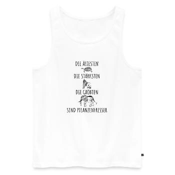 Ältesten Stärksten Pflanzenfresser Schildkröte - Männer Premium Bio Tank Top - Weiß - Vorne - Michal (187cm)