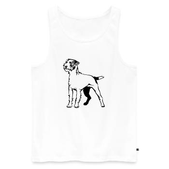 Parson Russell Terrier - Men's Premium Organic Tank Top - white - Front - Michal (187cm)