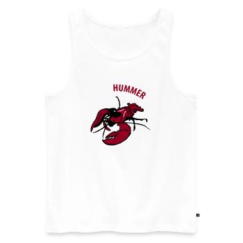 Hummer - Männer Premium Bio Tank Top - Weiß - Vorne - AI Model Male 178 light (178cm)