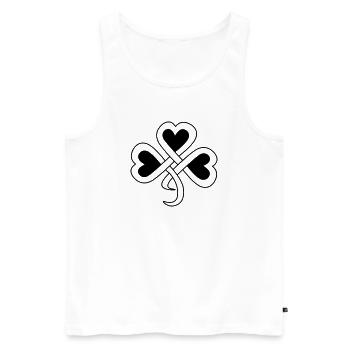 Keltischer Klee-Vektor-Farbton - Männer Premium Bio Tank Top - Weiß - Vorne - AI Model Male 178 light (178cm)
