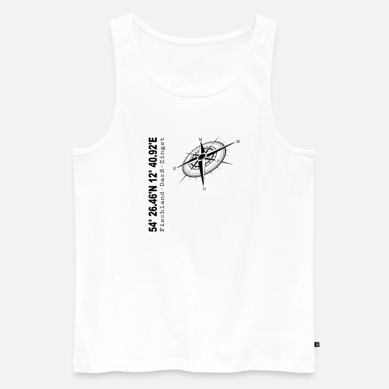 Fischland - Darß - Zingst - Männer Premium Bio Tank Top - Weiß