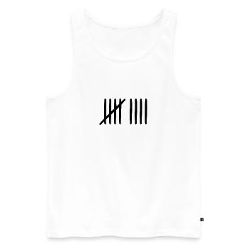 9th birthday tally sheet 9 years old - Men's Premium Organic Tank Top - white - Front - Michal (187cm)