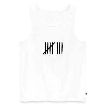 8. Geburtstag Strichliste 8 Jahre alt - Männer Premium Bio Tank Top - Weiß - Vorne - Michal (187cm)