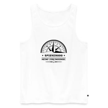 Spiekeroog - Meine Lieblingsinsel - Männer Premium Bio Tank Top - Weiß - Vorne - Michal (187cm)