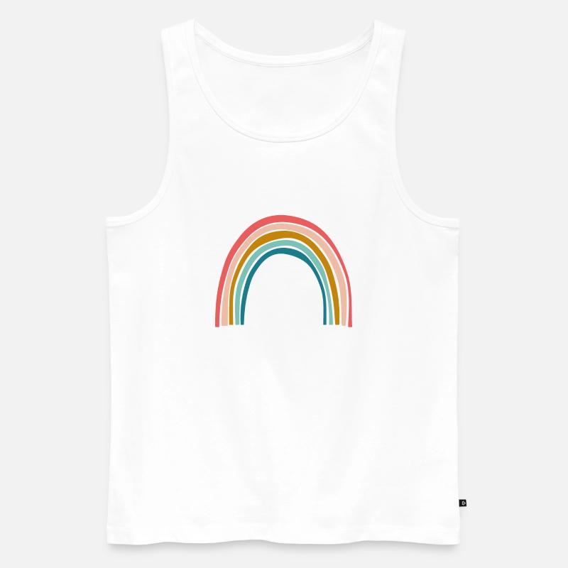 Pastell Regenbogenbogen - Männer Premium Bio Tank Top - Weiß