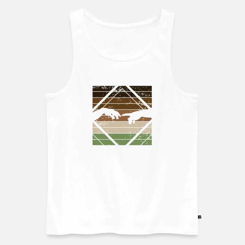 Adam, Bibel, Gott, Glaube, Religion - Männer Premium Bio Tank Top - Weiß