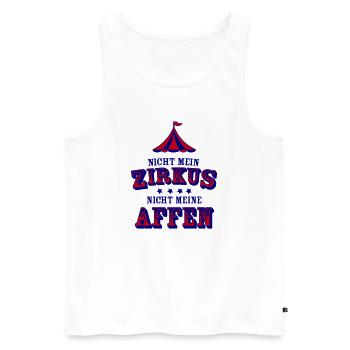 nicht mein zirkus - Männer Premium Bio Tank Top - Weiß - Vorne - AI Model Male 178 light (178cm)