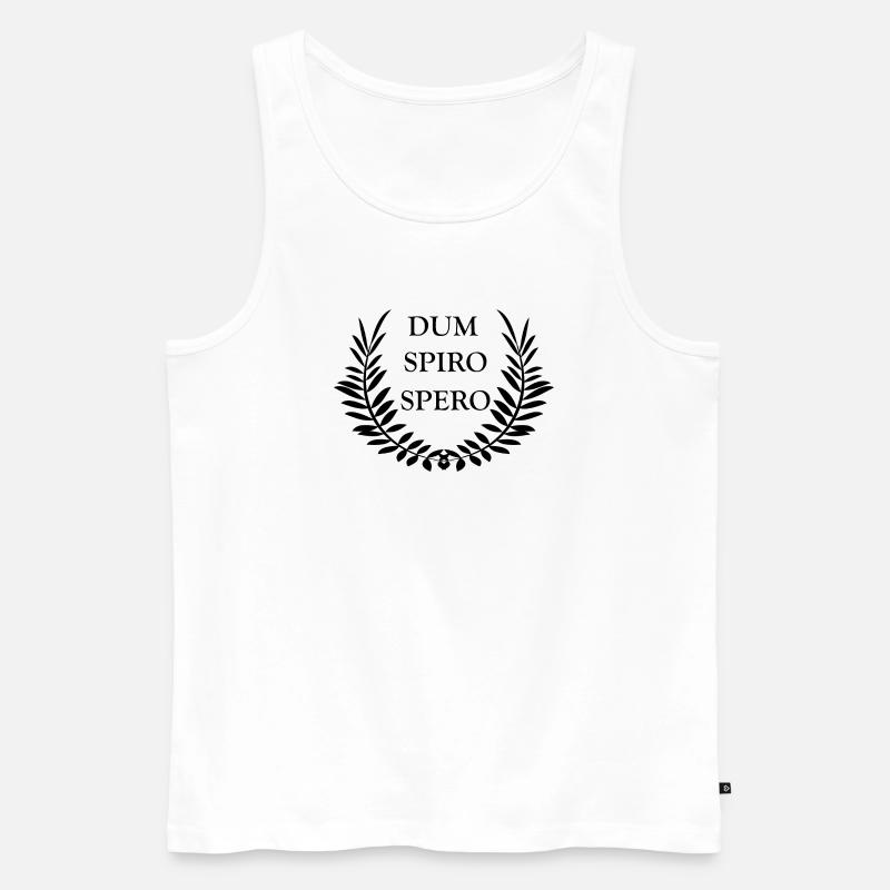 Dum Spiro Spero - Männer Premium Bio Tank Top - Weiß