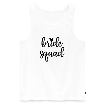 Bride Squad avec le cœur JGA célibataire - Débardeur bio Premium Homme - blanc - Devant - AI Model Male 178 light (178cm)