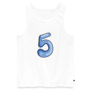 5 - Männer Premium Bio Tank Top - Weiß - Vorne - Michal (187cm)