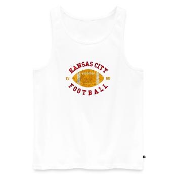Kansas City Football Vintage - Männer Premium Bio Tank Top - Weiß - Vorne - AI Model Male 178 light (178cm)