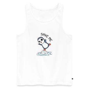 Environment Climate change Climate protection - Men's Premium Organic Tank Top - white - Front - Michal (187cm)