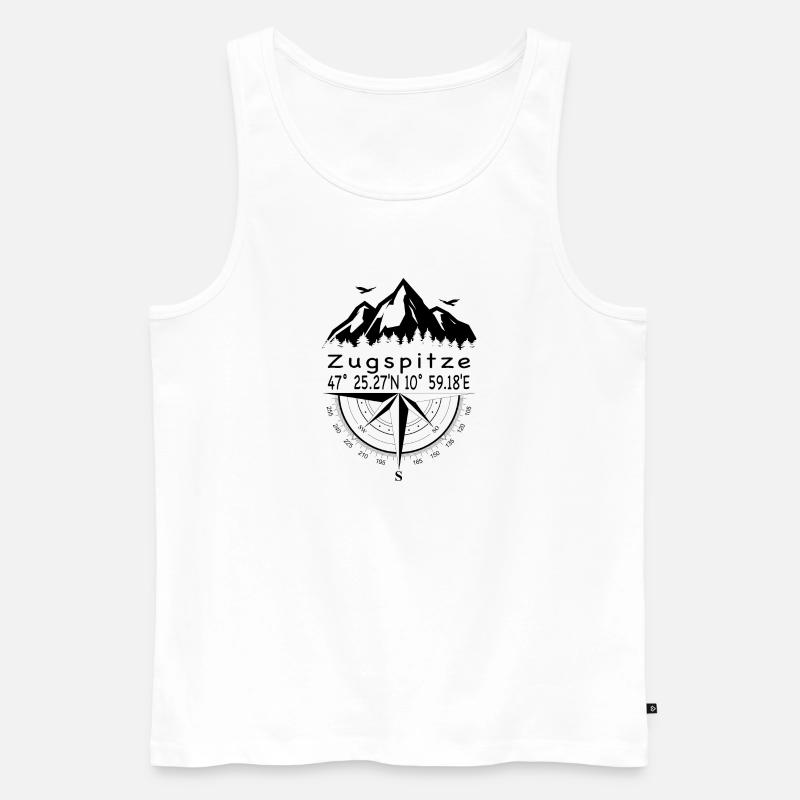 Zugspitze - Männer Premium Bio Tank Top - Weiß