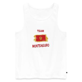 Team Montenegro Flaggen Design / Geschenkidee - Männer Premium Bio Tank Top - Weiß - Vorne - AI Model Male 178 light (178cm)