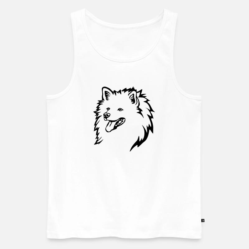 Spitz Kopf - Männer Premium Bio Tank Top - Weiß