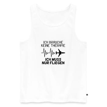 Flugzeug Reise Urlaub Tourist Reise - Männer Premium Bio Tank Top - Weiß - Vorne - Michal (187cm)
