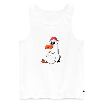 Noël mouette - Débardeur bio Premium Homme - blanc - Devant - Michal (187cm)
