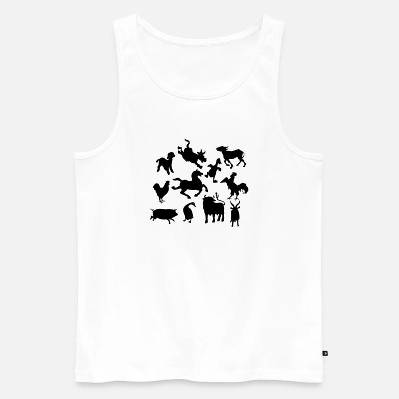 Nutztiere - Männer Premium Bio Tank Top - Weiß