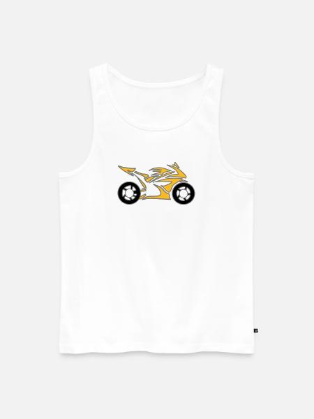 Motorcykel Cykel Chopper Knallert Roll - Herre Premium økologisk tanktop - hvid