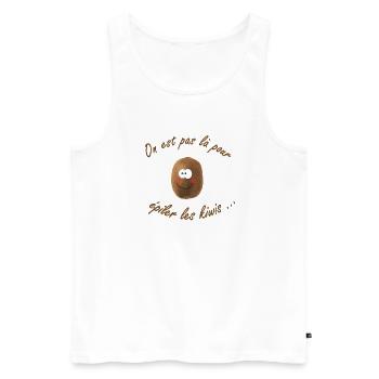 kiwi - Débardeur bio Premium Homme - blanc - Devant - Michal (187cm)